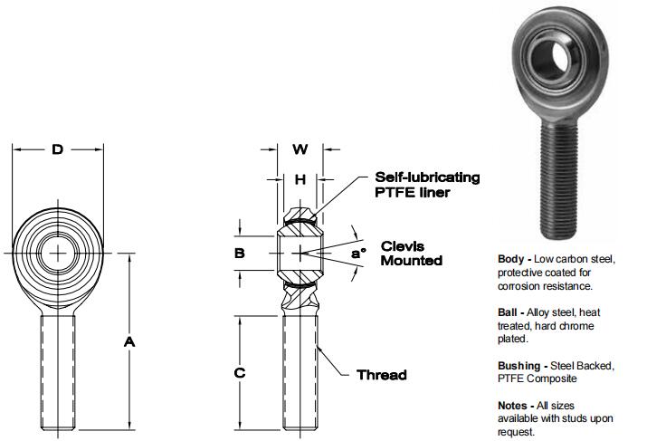 AURORAVCB-12關(guān)節(jié)軸承圖紙